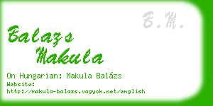 balazs makula business card